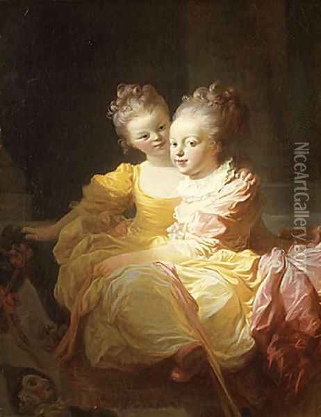 The Two Sisters Oil Painting - Jean-Honore Fragonard