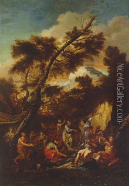 Moses Striking The Rock Oil Painting - Pier Francesco Mola