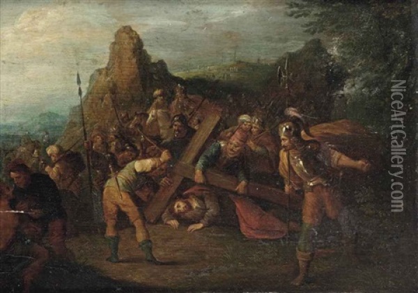 The Road To Golgotha Oil Painting - Frans Francken III