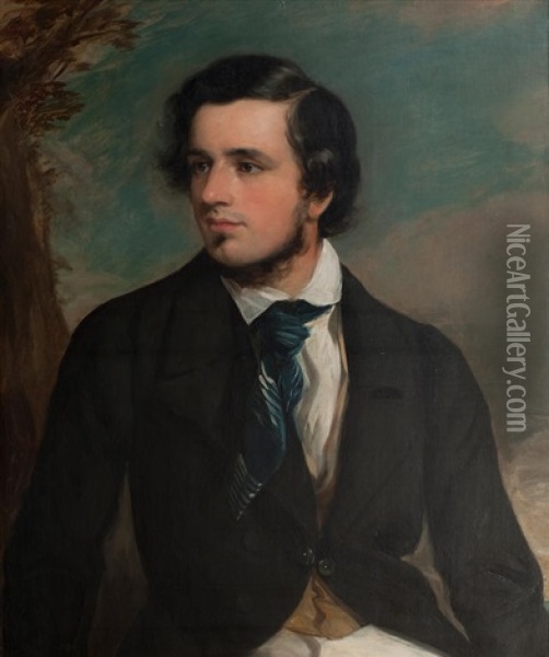 Mr Henry Sydenham Singleton Esq; Mrs Mary Singleton (violet Fane) Oil Painting - Sir Francis Grant