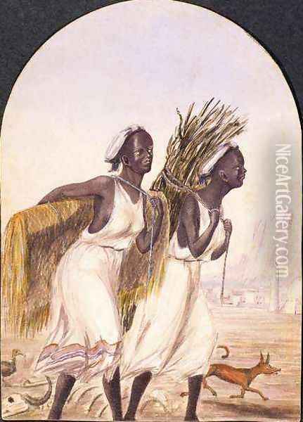 Somali Women at Aden, 1858 Oil Painting - Maitland Warren Bouverie Pasley