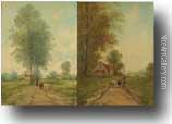 Paar Schilderijen Oil Painting - Paul Henry Schouten