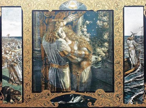 Triumphzug Des Silen Oil Painting - Agostino dei Musi