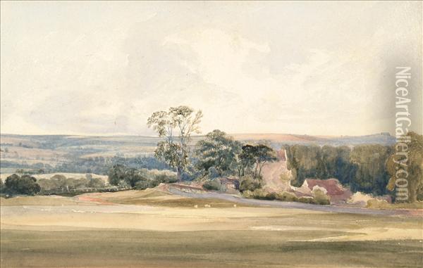 A Norfolklandscape Oil Painting - James Bulwer
