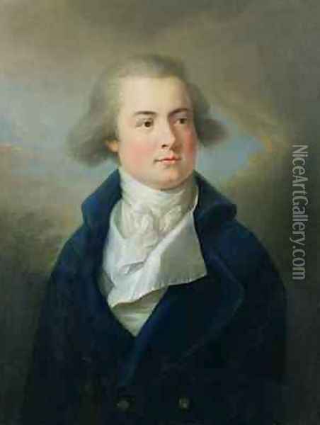 Portrait of Josef Franz Maximilian 7th Prince of Lobkowicz Oil Painting - August Friedrich Oelenhainz