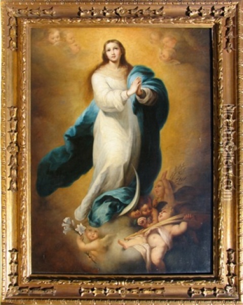 The Assumption Of Mary Oil Painting - Bartolome Esteban Murillo
