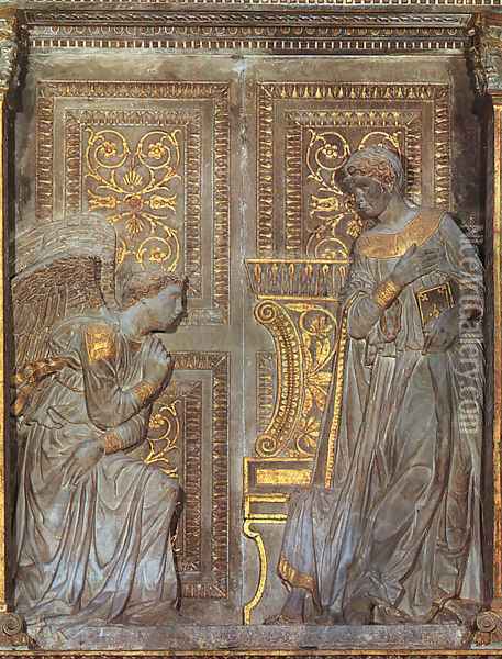 The Annunciation 1420s Oil Painting - Donatello
