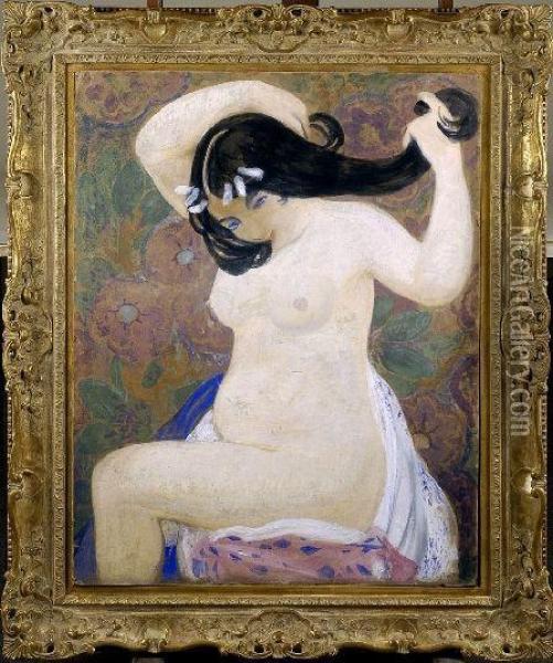 [jeune Femme A Sa Toilette] Oil Painting - Constant Montald