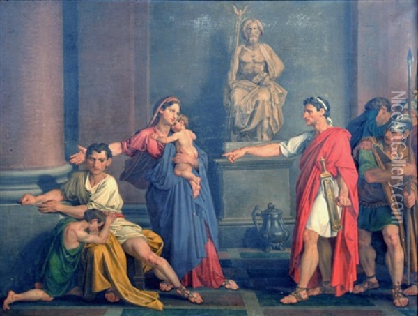 Imperatore Claudio In Casa Di Valerio Asiatico Oil Painting - Raffaele Postiglione