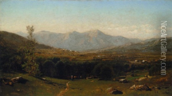 A View Of The Valley Oil Painting - John Bunyan Bristol