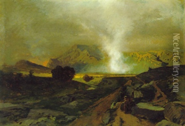 Vor Dem Regen Oil Painting - Rudolf Huthsteiner