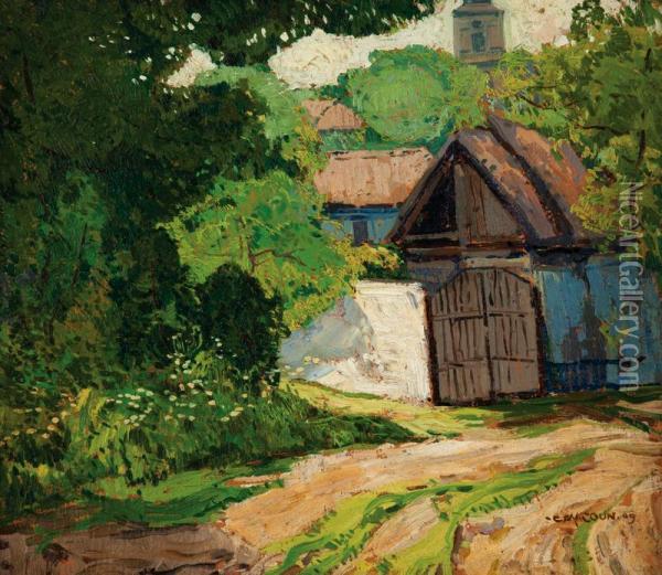 Cesta U Statku Oil Painting - Gustav Macoun