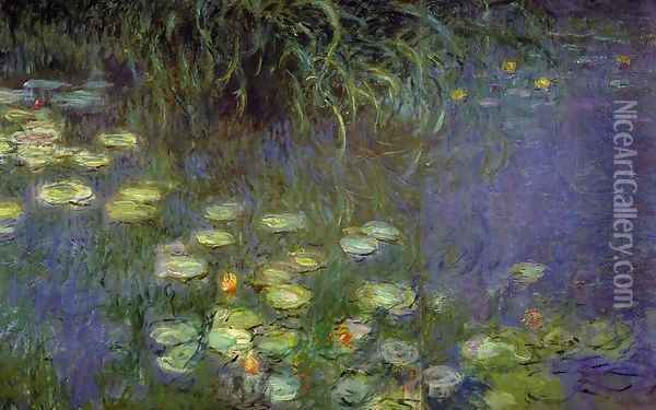 Morning (left detail) 1920-1926 Oil Painting - Claude Oscar Monet