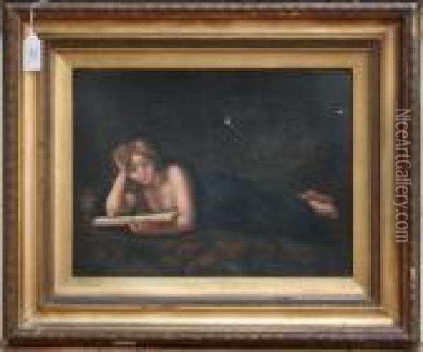 The Penitent Magdelene Oil Painting - Correggio, (Antonio Allegri)