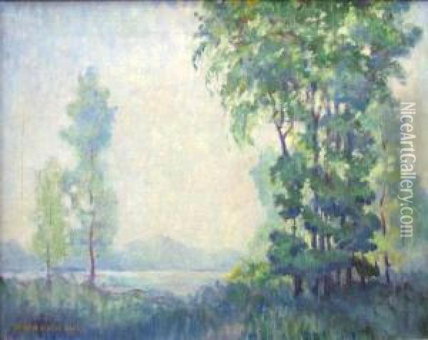 View Through The Trees Oil Painting - Ernest Albert