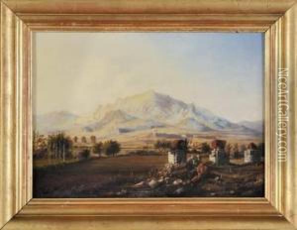 Vue De Manisa En Turquie Oil Painting - Alexander Svoboda