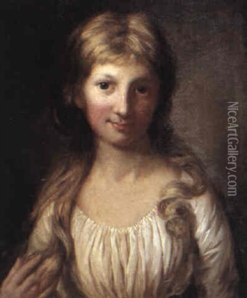 Portrat Von Wilhelmine Henry Oil Painting - Anton Graff