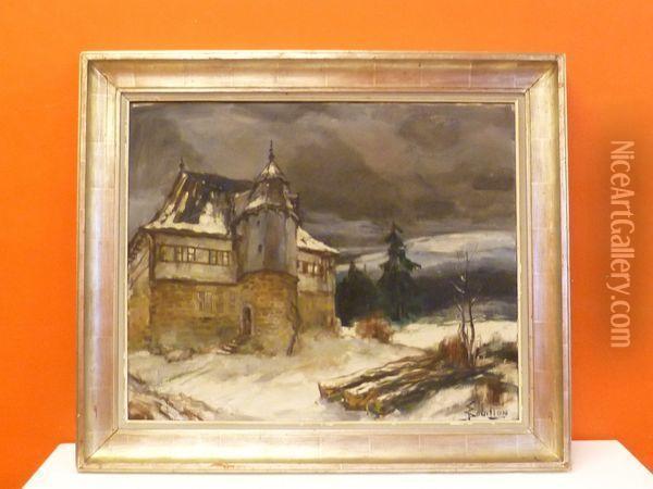 Chateau En Ardenne Oil Painting - Georges Bouillon