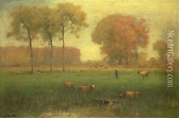 Indian Summer Oil Painting - George Inness Jnr.