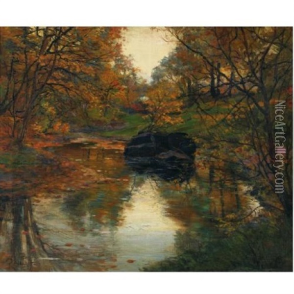Autumn, New York Oil Painting - Mikhail Rundaltsov
