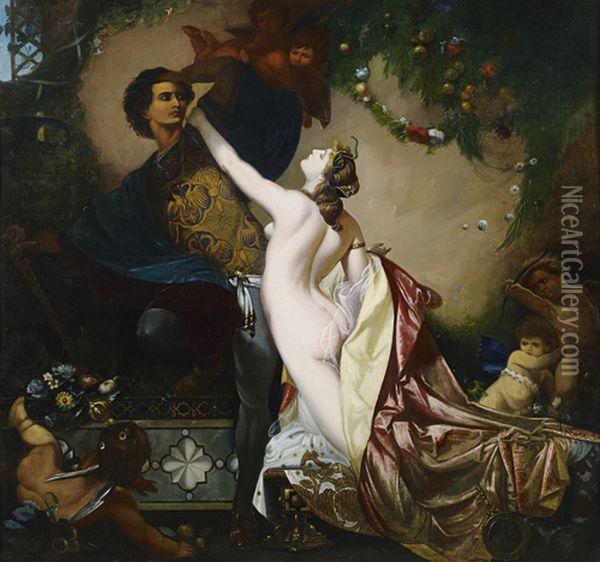 Venus Et Tanhaseur Oil Painting - Otto Knille
