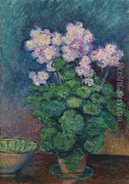 Primeveres (narcisses Et Primeveres) Oil Painting - Blanche Hoschede-Monet