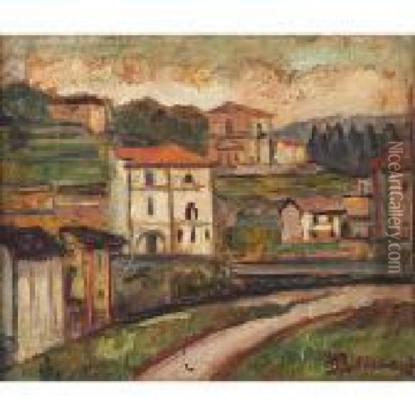 Paesaggio Oil Painting - Piero Marussig