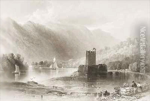 Narrow Water Castle, County Down, Northern Ireland Oil Painting - William Henry Bartlett