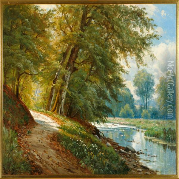 Scene Oil Painting - A. G. Jacobsen