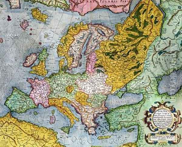 Mercator Atlas Europe in the 1590s Oil Painting - Gerard Mercator