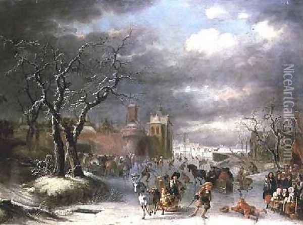 Winter Landscape 5 Oil Painting - Josse de Momper