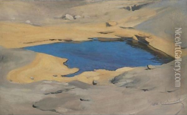 Watering Hole, Sudan Oil Painting - Wilhelm Kuhnert