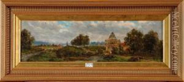 Paysage Avec Vue Du Chateau De Tervueren Oil Painting - Hendrik Van Der Hecht