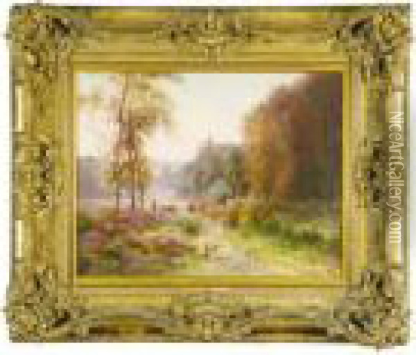 Paysage. Oil Painting - Gaston Anglade