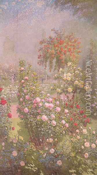 Roses 1909-16 Oil Painting - Ernest Quost