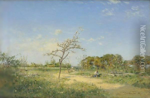 Spring, 1888 Oil Painting - Ivan Pavlovich Pokhitonov