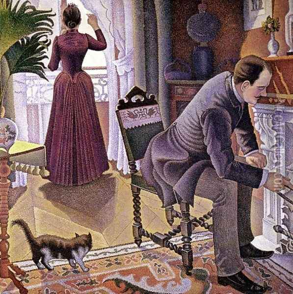 Sunday Oil Painting - Paul Signac