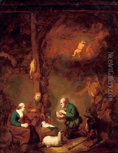 The Adoration of the Shepherds 3 Oil Painting - Benjamin Gerritsz. Cuyp