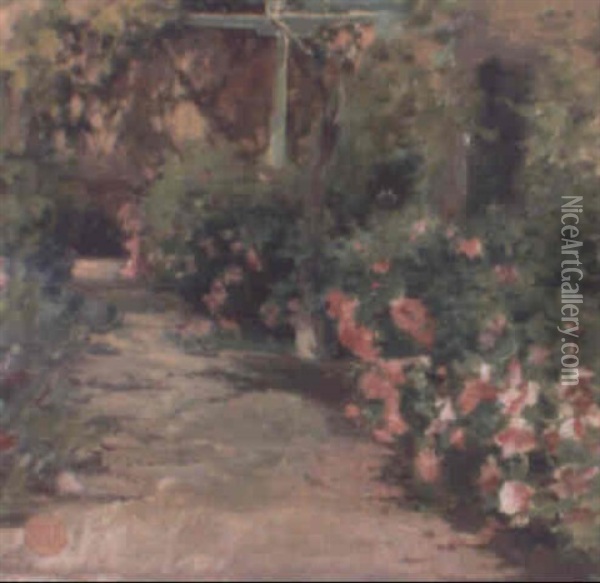 Jardin Oil Painting - Emilio Sala Frances
