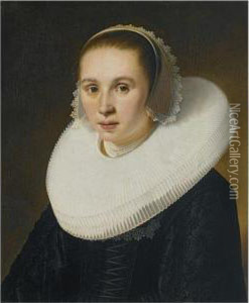 Portrait Of A Lady Oil Painting - Jacob Gerritsz. Cuyp