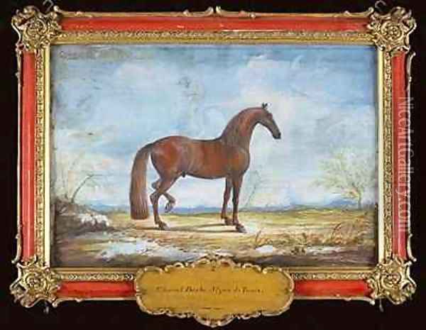 No 2 Alzan de Tunis a Barbary horse of the Spanish Riding School Oil Painting - Baron Reis d' Eisenberg
