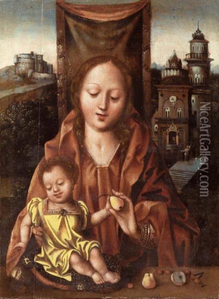 Madonna Con Il Bambino Oil Painting - Barend Van Orley
