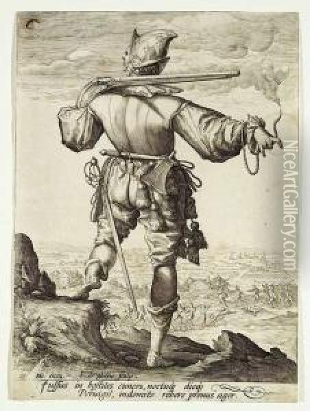 Copper-engraving, 1587 After H Oil Painting - Andries Jacobsz. Stock