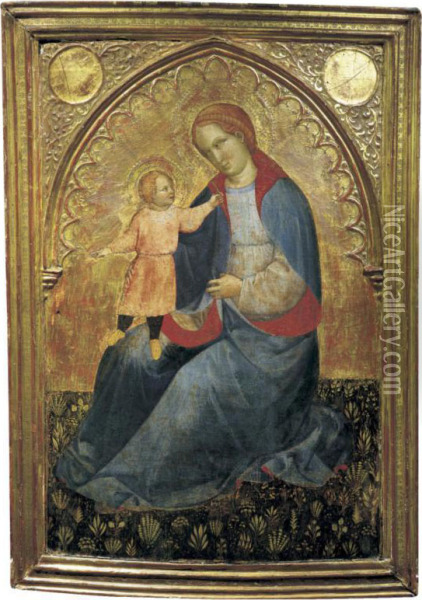 Madonna And Child Oil Painting - Jacobello Del Fiore