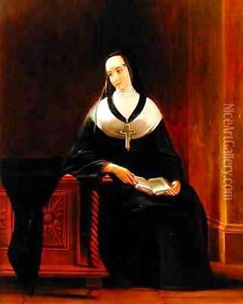 The Nun Oil Painting - George Whiting Flagg