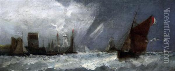 Stormy Weather Oil Painting - Edwin Hayes