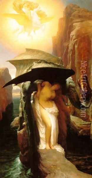 Perseus And Andromeda Aka Ruggiero & Angelica Oil Painting - Odilon Redon