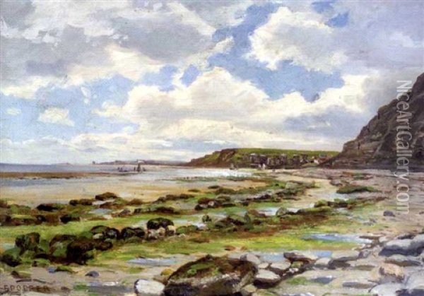 Normandian Rannikolta (from The Coast Of Normandy) Oil Painting - Eduard Spoerer