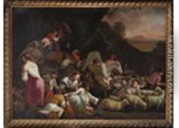 Jacob's Return To The Land Of Canaan Oil Painting - Jacopo dal Ponte Bassano