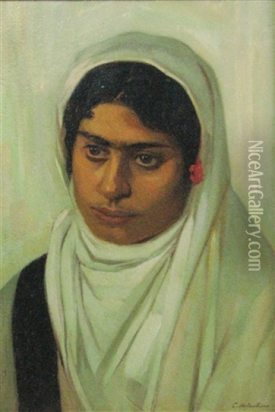 Young Gypsy Oil Painting - Constantin Artachino